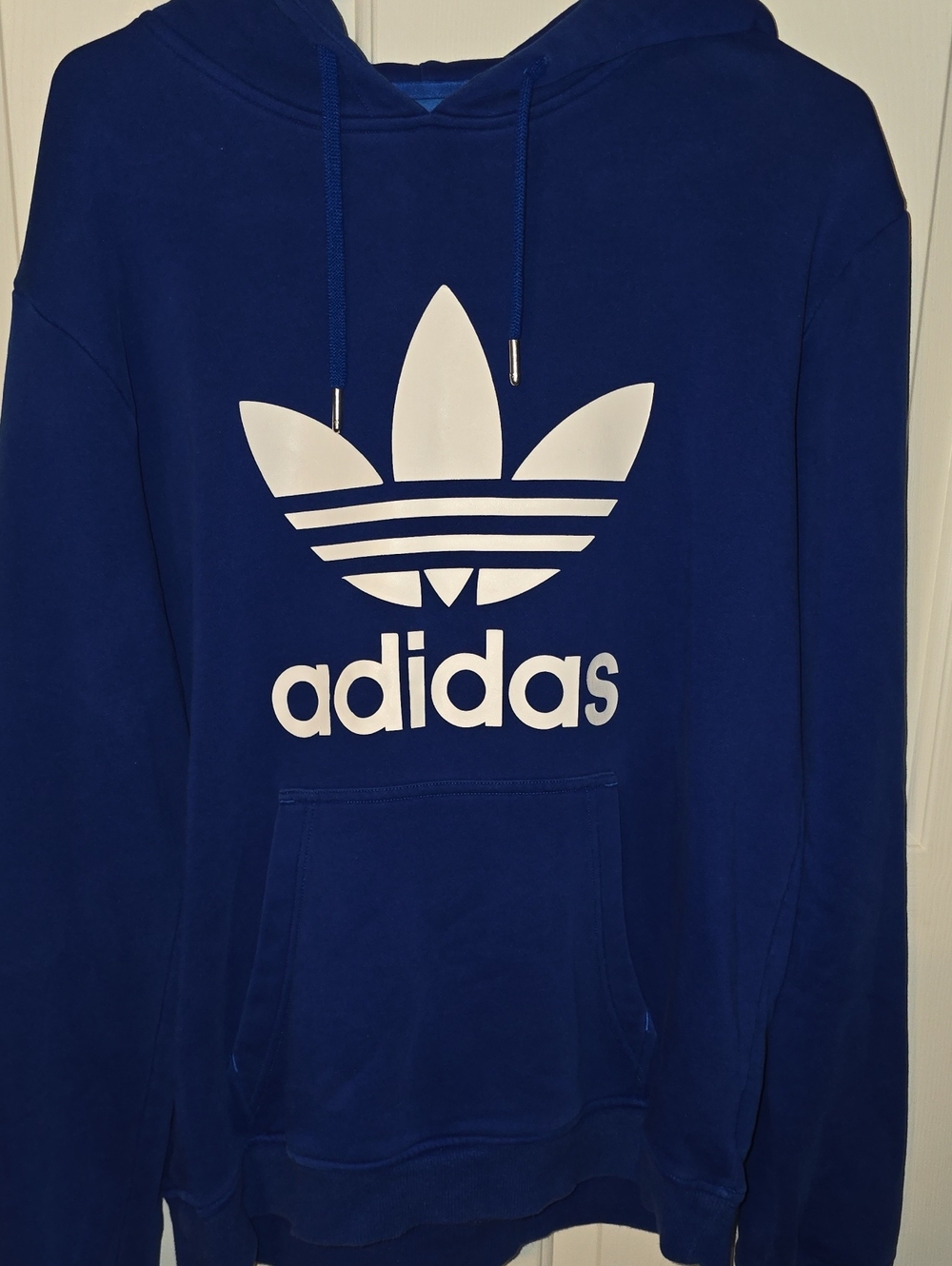 adidas Royal Blue Trefoil Logo Pullover Hoodie